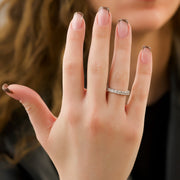 Round U Pave Prong Eternity Ring 14k White Gold 2 3 002