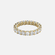  Round U Pave Prong Eternity Ring 18k Yellow Gold 2 8 001
