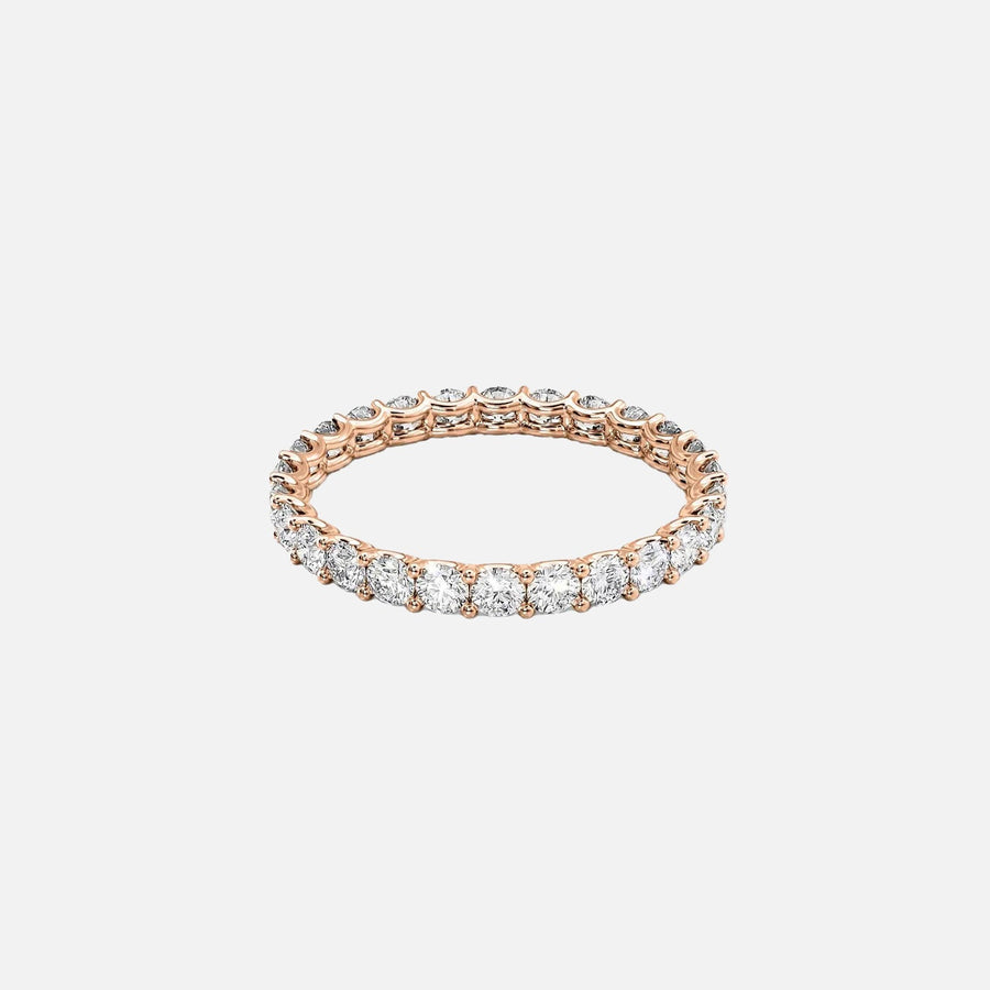  Round U Prong Eternity Ring 14k Rose Gold 1 2 001