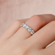  Round U Prong Eternity Ring 14k White Gold 4 0 003