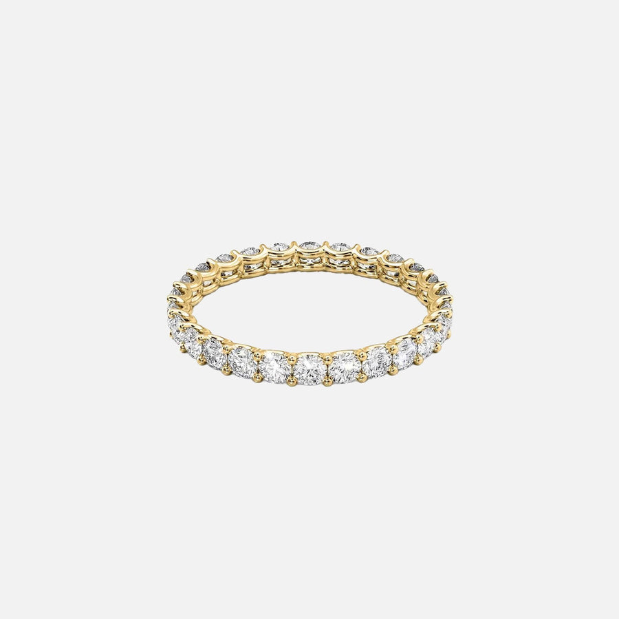Round U Prong Eternity Ring 14k Yellow Gold 1 2 001