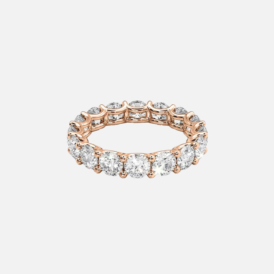  Round U Prong Eternity Ring 18k Rose Gold 4 0 001