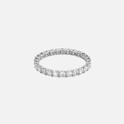  Round U Prong Eternity Ring 18k White Gold 1 2 001