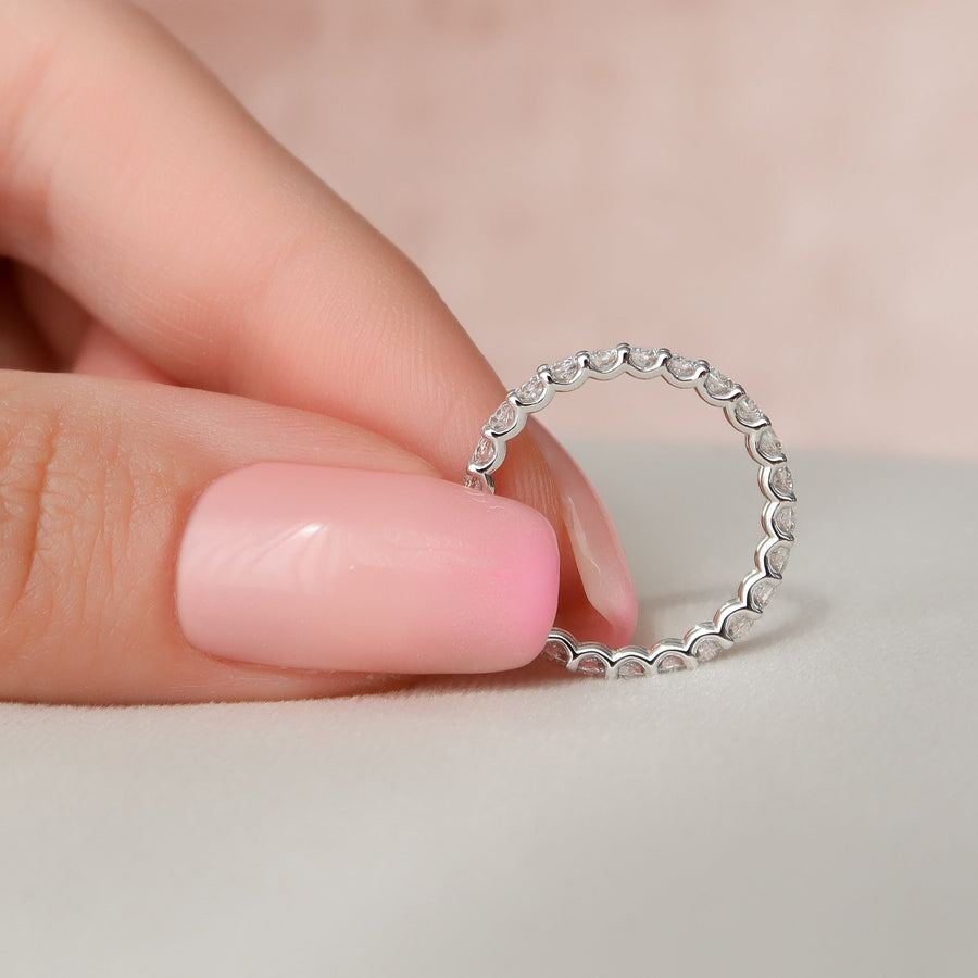  Round U Prong Eternity Ring 18k White Gold 1 2 005 Final