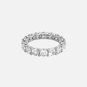  Round U Prong Eternity Ring 18k White Gold 4 0 001