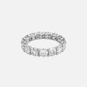  Round U Prong Eternity Ring 18k White Gold 4 5 001