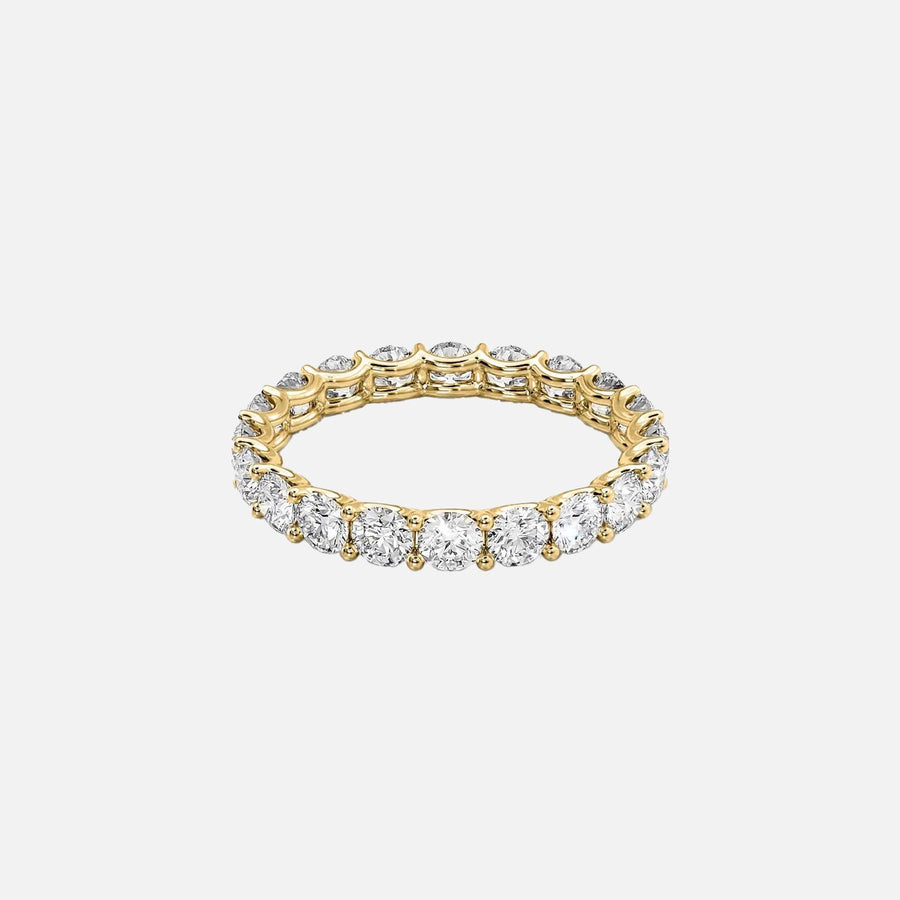  Round U Prong Eternity Ring 18k Yellow Gold 2 0 001