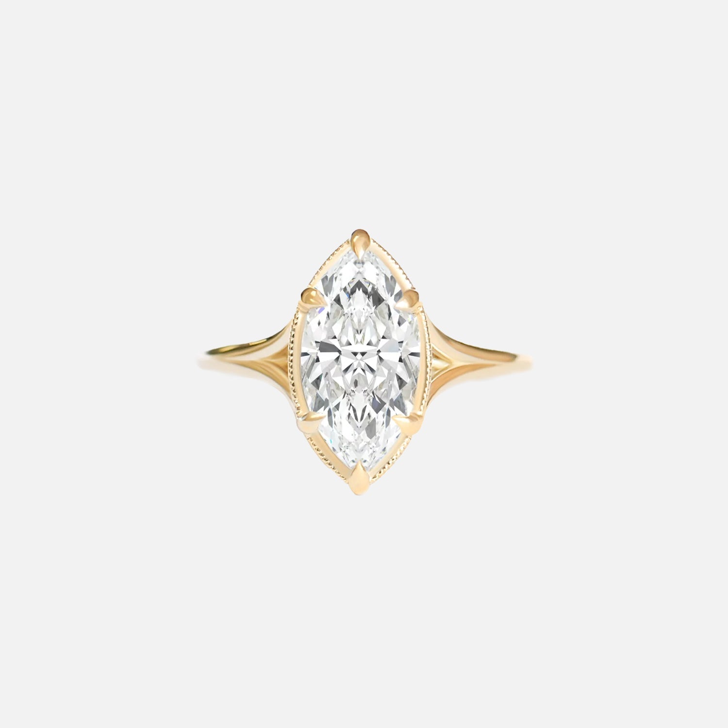 The Vintage Royal Marquise Moissanite Ring - KNT - Engagement Rings, Wedding Bands & Fine Jewelry