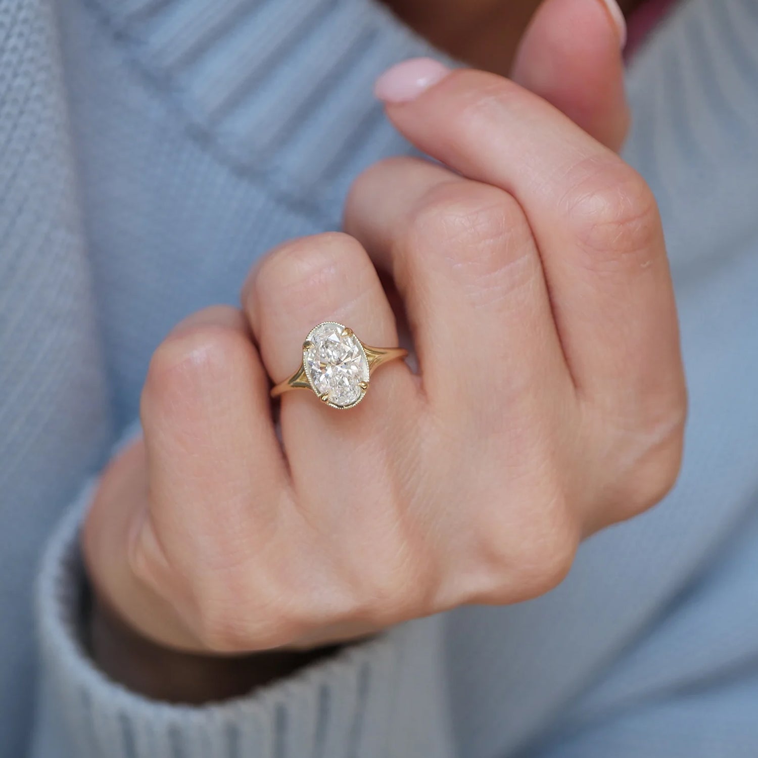 The Vintage Royal Oval Moissanite Ring - KNT - Engagement Rings, Wedding Bands & Fine Jewelry