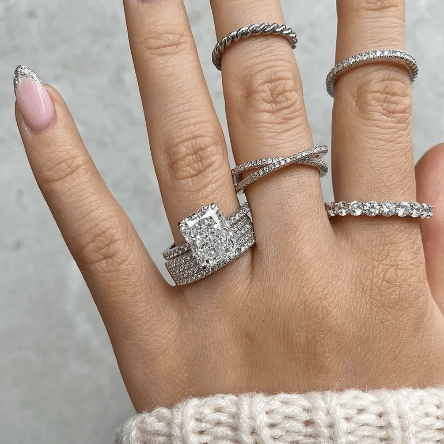 The Pave Sensation Moissanite Ring - KNT - Engagement Rings, Wedding Bands & Fine Jewelry