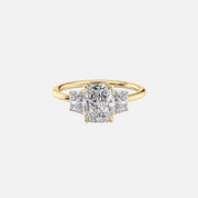 The Three Stone Silvana Radiant Moissanite Ring - KNT - Engagement Rings, Wedding Bands & Fine Jewelry