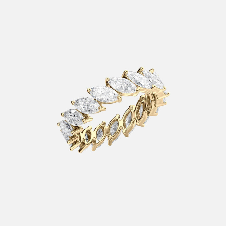  Slanted Marquise Eternity Ring 18k Yellow Gold 3 5 002