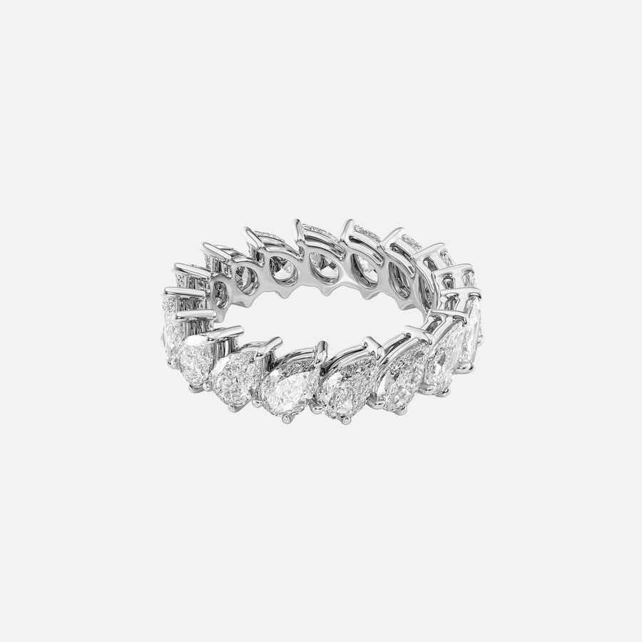  Slanted Pear Eternity Ring 14k White Gold 4 0 001