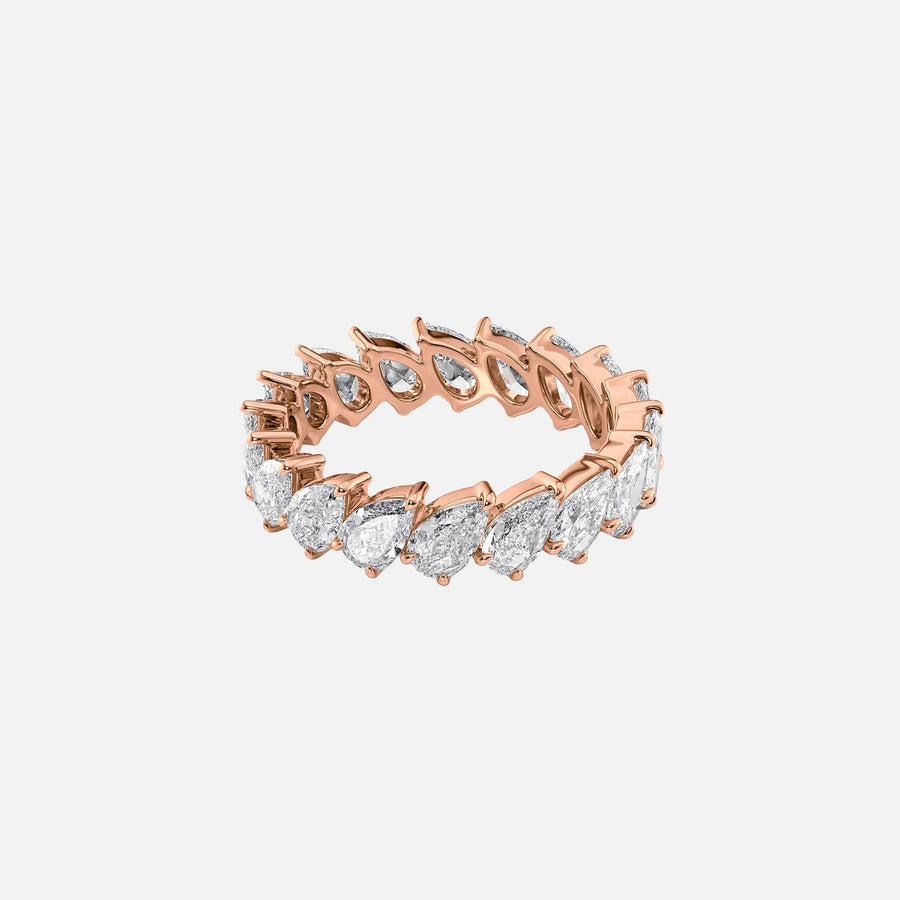  Slanted Pear Eternity Ring 18k Rose Gold 3 5 001