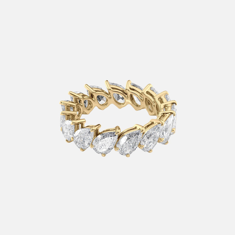  Slanted Pear Eternity Ring 18k Yellow Gold 4 5 001