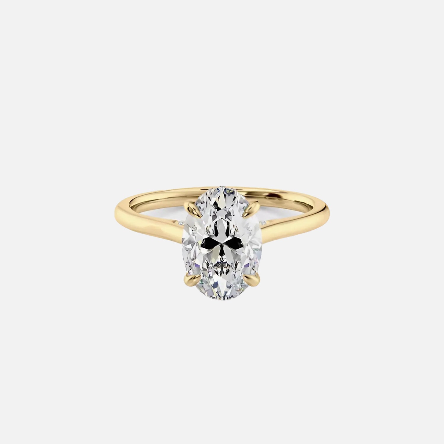 The Hidden Halo Sofia Oval Solitaire Moissanite Ring - KNT - Engagement Rings, Wedding Bands & Fine Jewelry