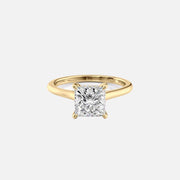 The Hidden Halo Sofia Princess Solitaire Moissanite Ring - KNT - Engagement Rings, Wedding Bands & Fine Jewelry