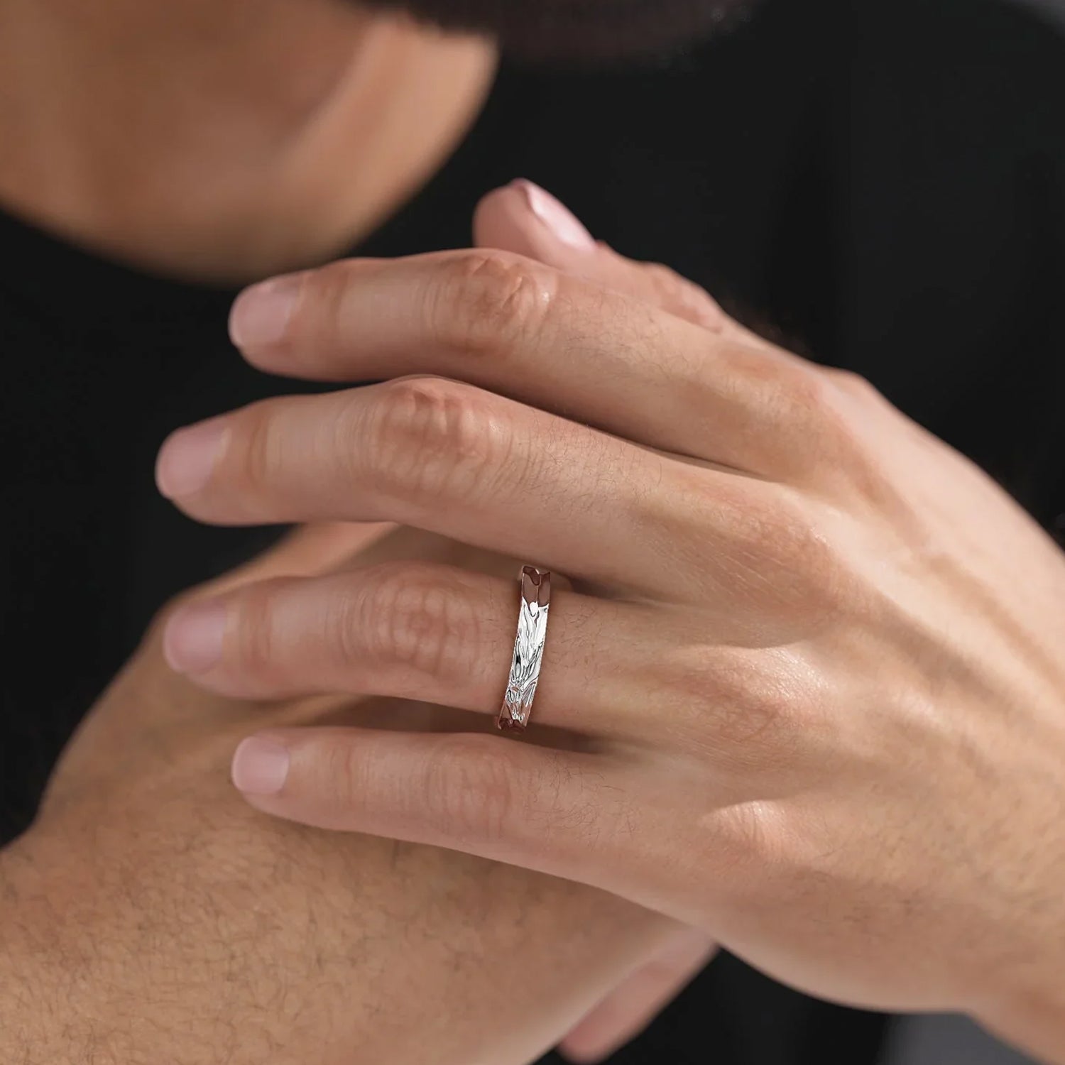 The Designer Sparkle Veins Moissanite Ring - KNT - Engagement Rings, Wedding Bands & Fine Jewelry