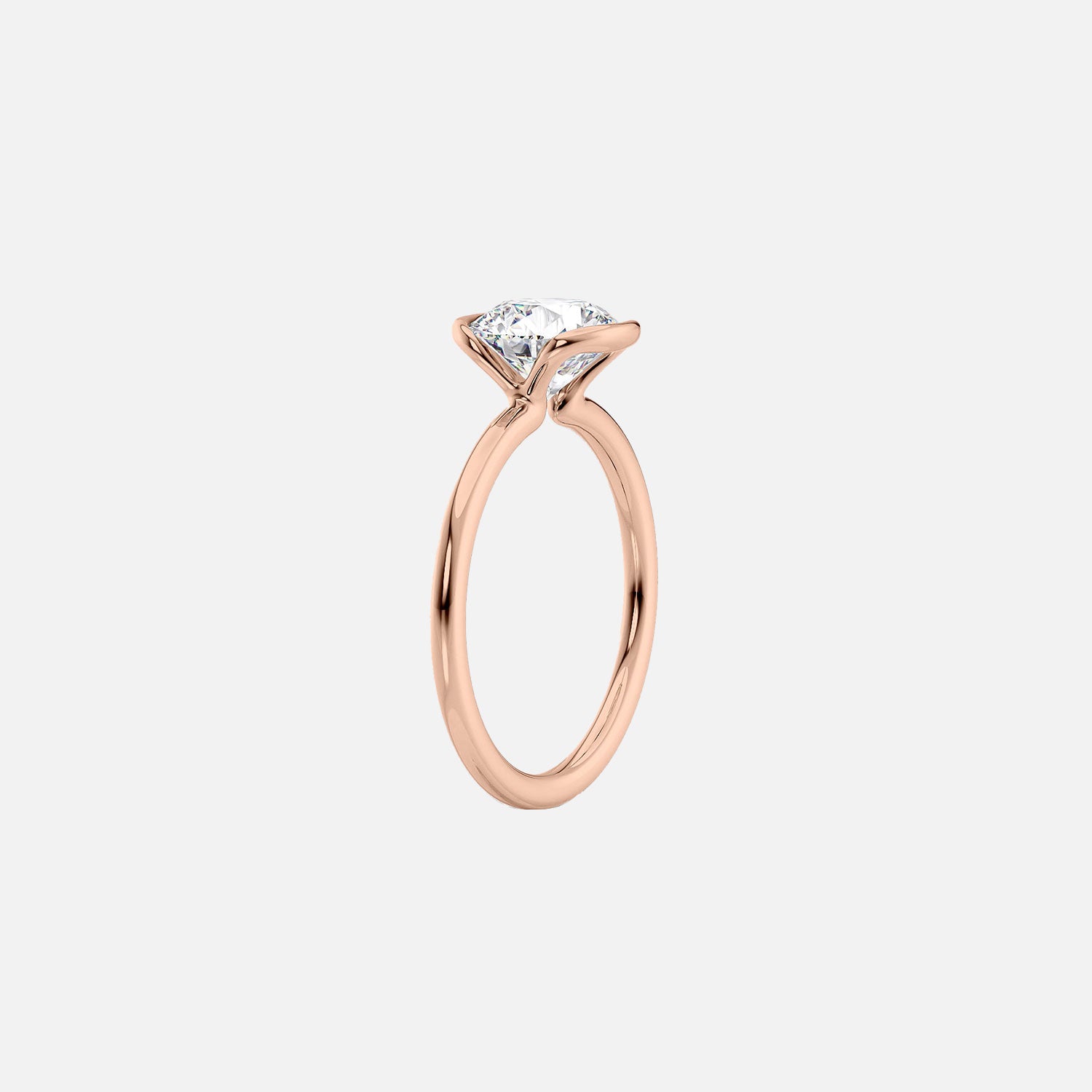 The Eliza Cushion Lab Diamond Ring 14K Rose Gold 002