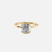 The Eliza Cushion Lab Diamond Ring 14K Yellow Gold 001