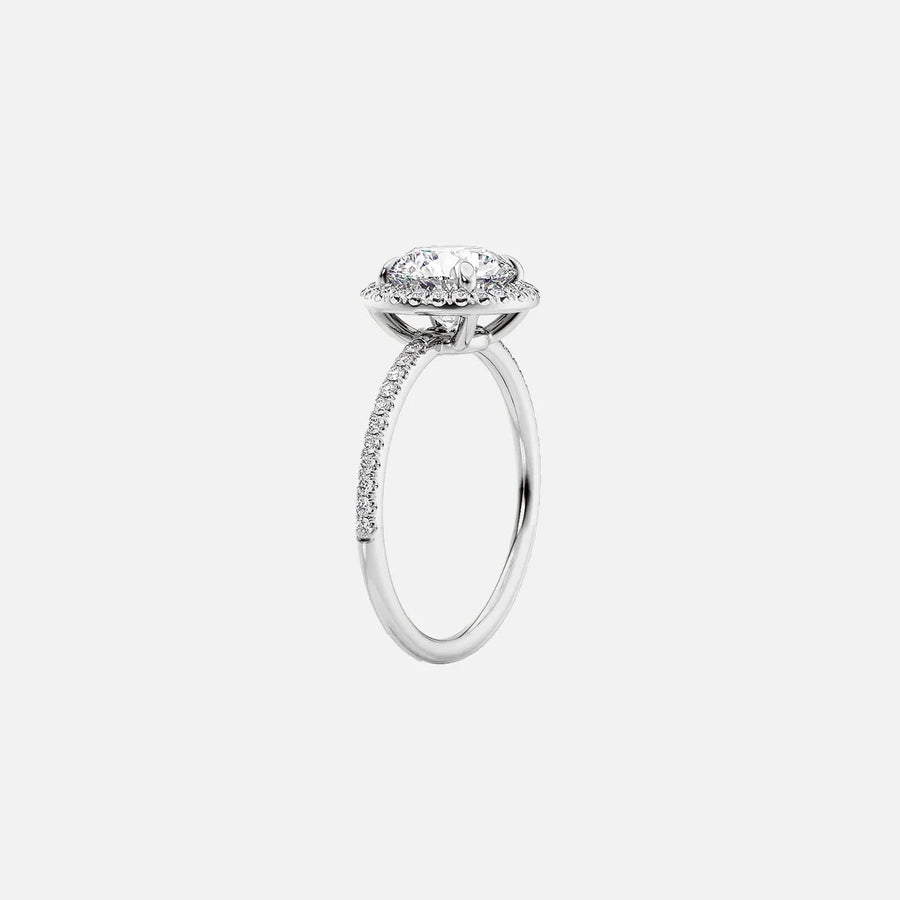 The Halo Michelle Radiant Pave Moissanite Ring - KNT - Engagement Rings, Wedding Bands & Fine Jewelry