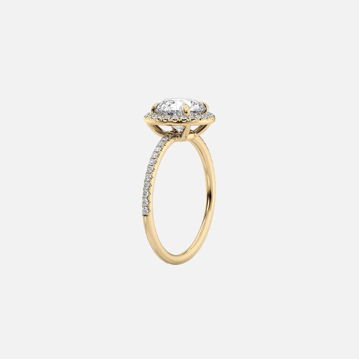 The Halo Michelle Radiant Pave Moissanite Ring - KNT - Engagement Rings, Wedding Bands & Fine Jewelry