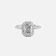 The Halo Michelle Radiant Pave Moissanite Ring - KNT - Engagement Rings, Wedding Bands & Fine Jewelry