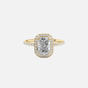 The Halo Michelle Radiant Pave Moissanite Ring - KNT - Engagement Rings, Wedding Bands & Fine Jewelry