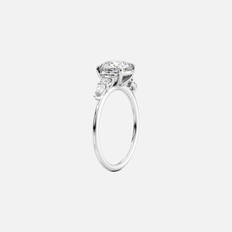  The Abigail Cushion Lab Diamond Ring 18k White Gold 002
