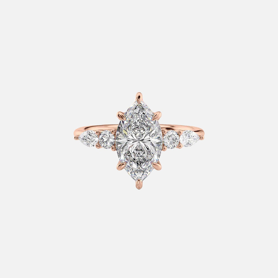  The Abigail Marquise Lab Diamond Ring 18k Rose Gold 001