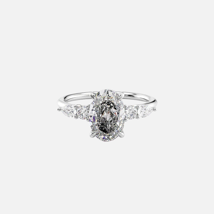  The Abigail Oval Lab Diamond Ring 14k White Gold 001