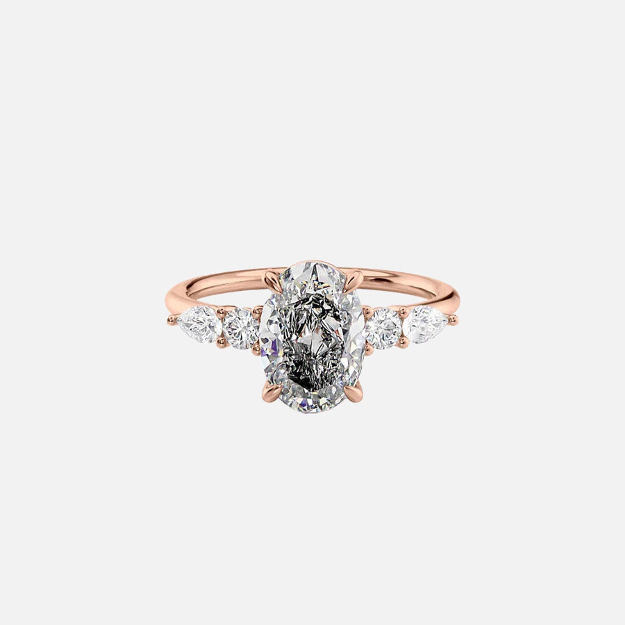  The Abigail Oval Lab Diamond Ring 18k Rose Gold 001