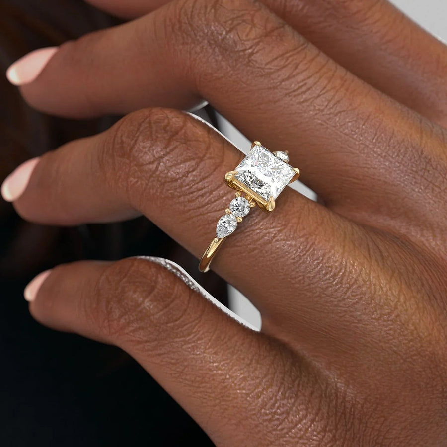  The Abigail Princess Lab Diamond Ring 18k Yellow Gold 005 Final