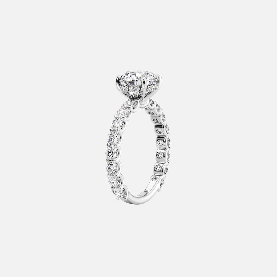  The Adelle Cushion Lab Diamond Ring 14k White Gold 002