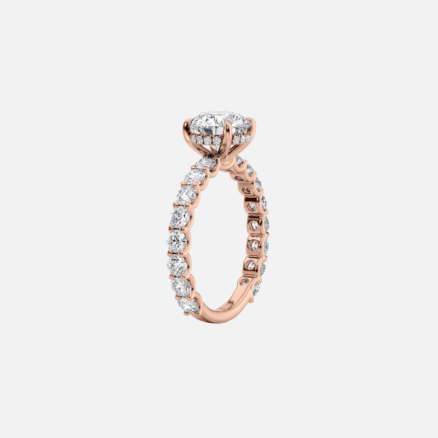  The Adelle Cushion Moissanite Ring 14k Rose Gold 002