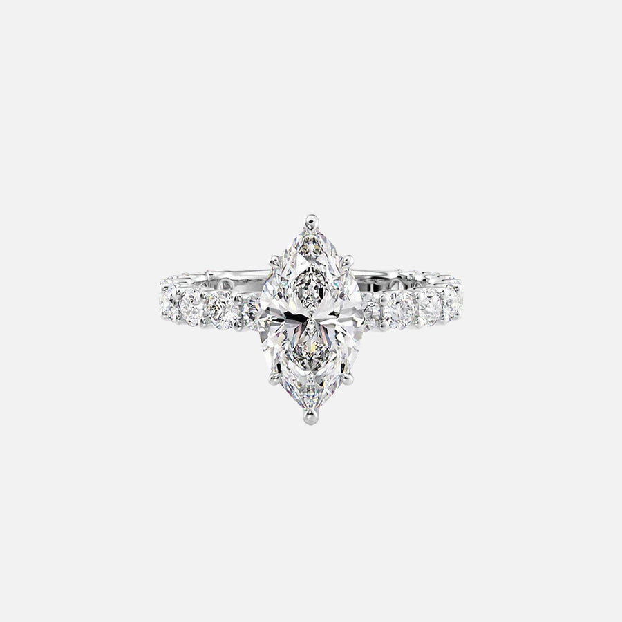  The Adelle Marquise Lab Diamond Ring 18k White Gold 001