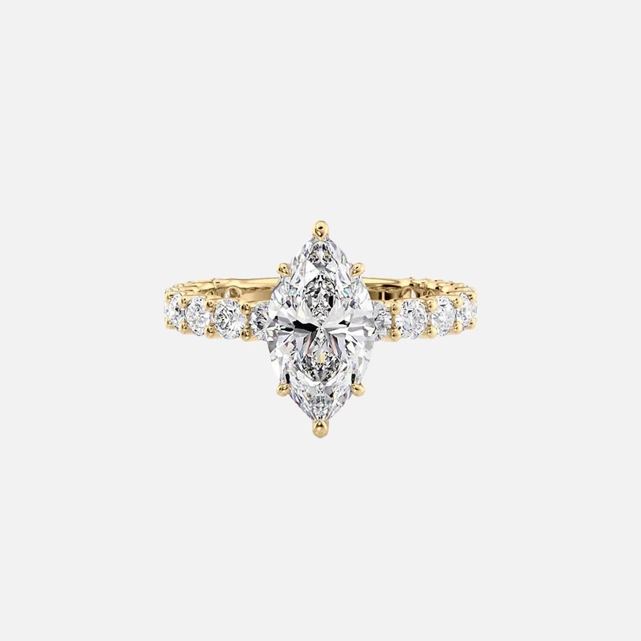  The Adelle Marquise Lab Diamond Ring 18k Yellow Gold 001