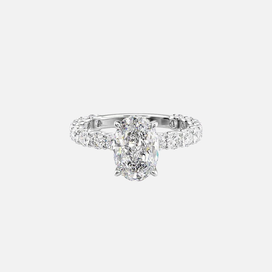  The Adelle Oval Lab Diamond Ring 14k White Gold 001