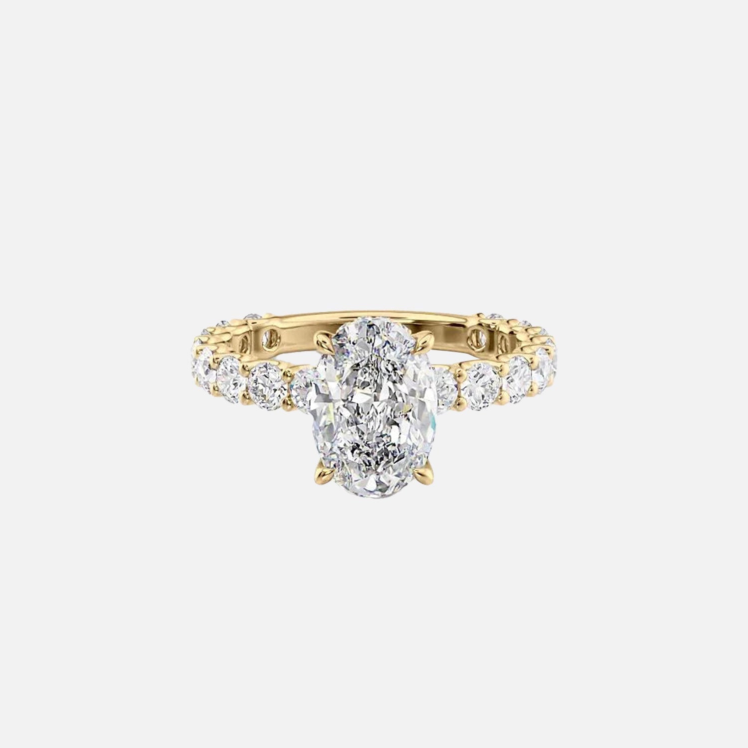 The Adelle Oval Moissanite Ring 14k Yellow Gold 001
