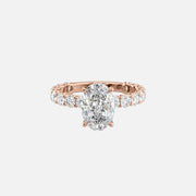  The Adelle Oval Moissanite Ring 18k Rose Gold 001