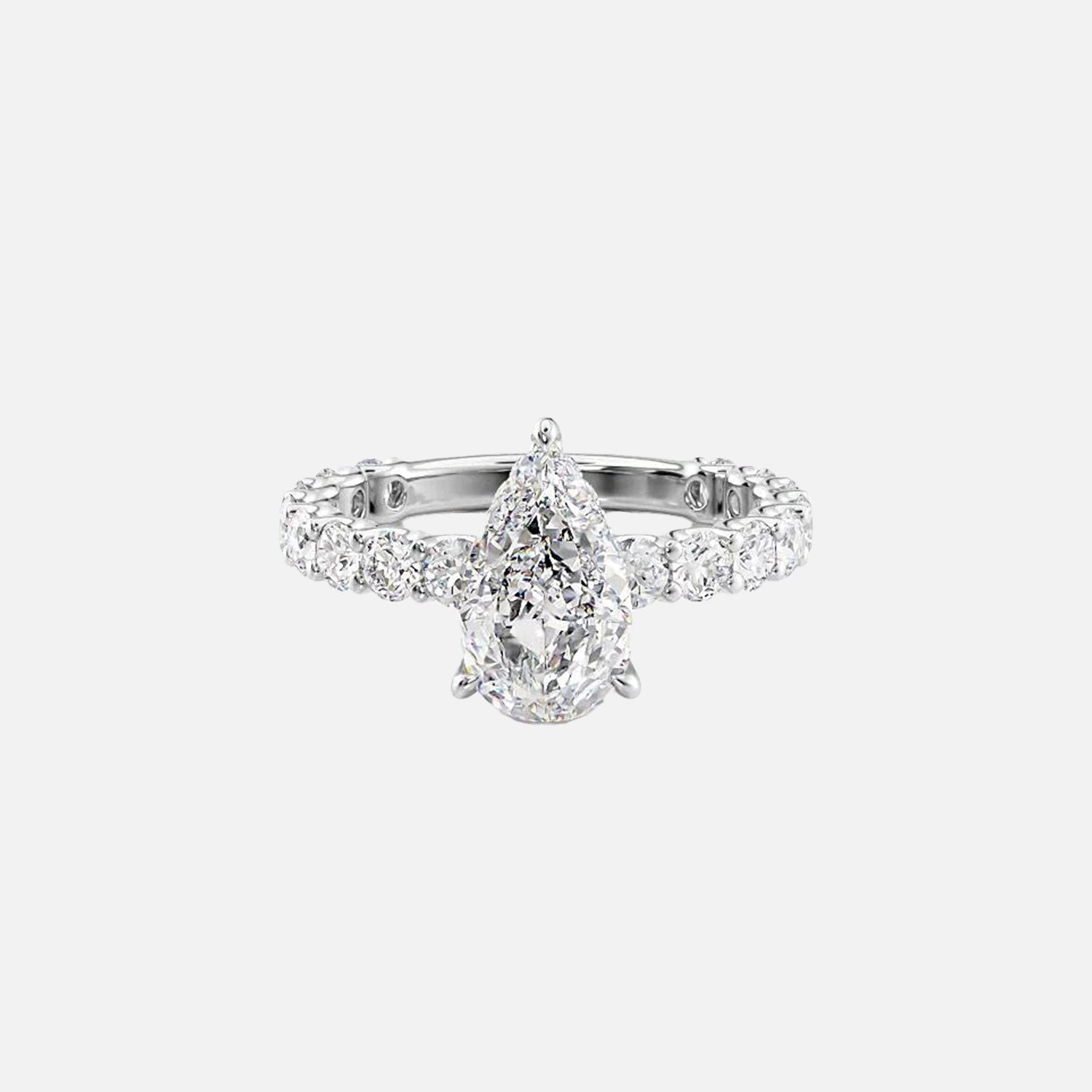  The Adelle Pear Lab Diamond Ring 14k White Gold 001