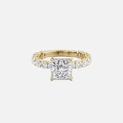  The Adelle Princess Lab Diamond Ring 18k Yellow Gold 001