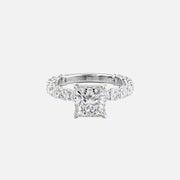  The Adelle Princess Moissanite Ring 14k White Gold 001