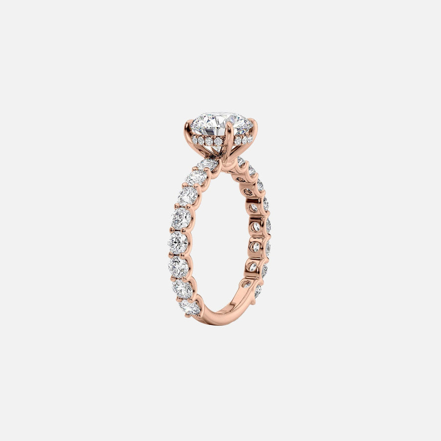 The Adelle Radiant Lab Diamond Ring 14k Rose Gold 002