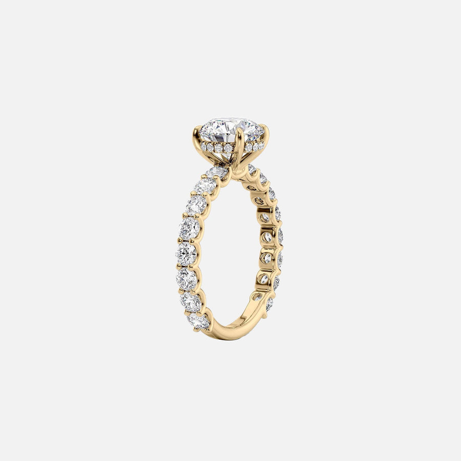  The Adelle Radiant Moissanite Ring 14k Yellow Gold 002