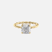The Alice Cushion Lab Diamond Ring 14k Yellow Gold 001