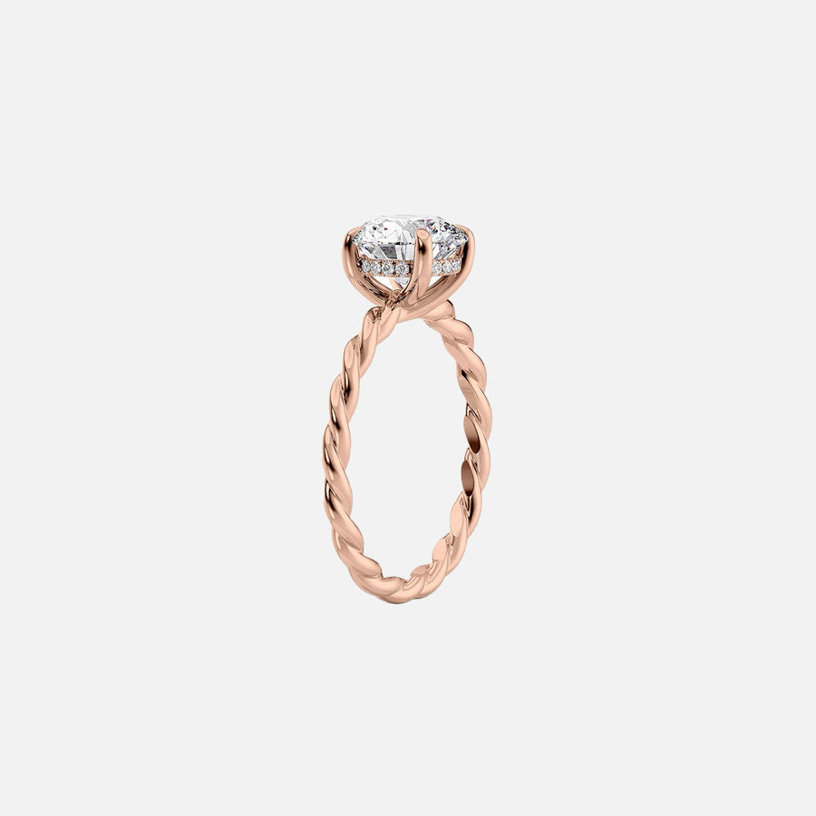  The Alice Cushion Lab Diamond Ring 18k Rose Gold 002