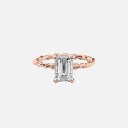  The Alice Emerald Lab Diamond Ring 18k Rose Gold 001