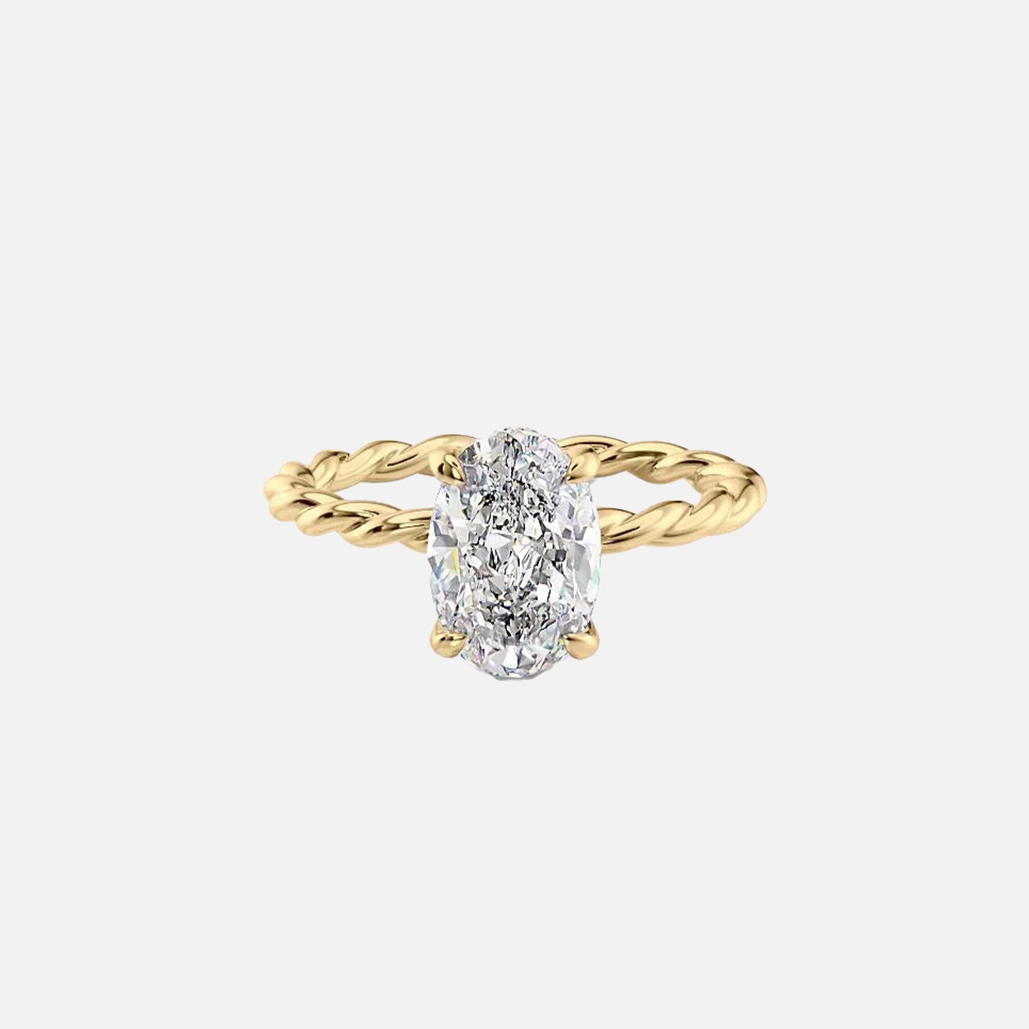 The Alice Oval Lab Diamond Ring 14k Yellow Gold 001