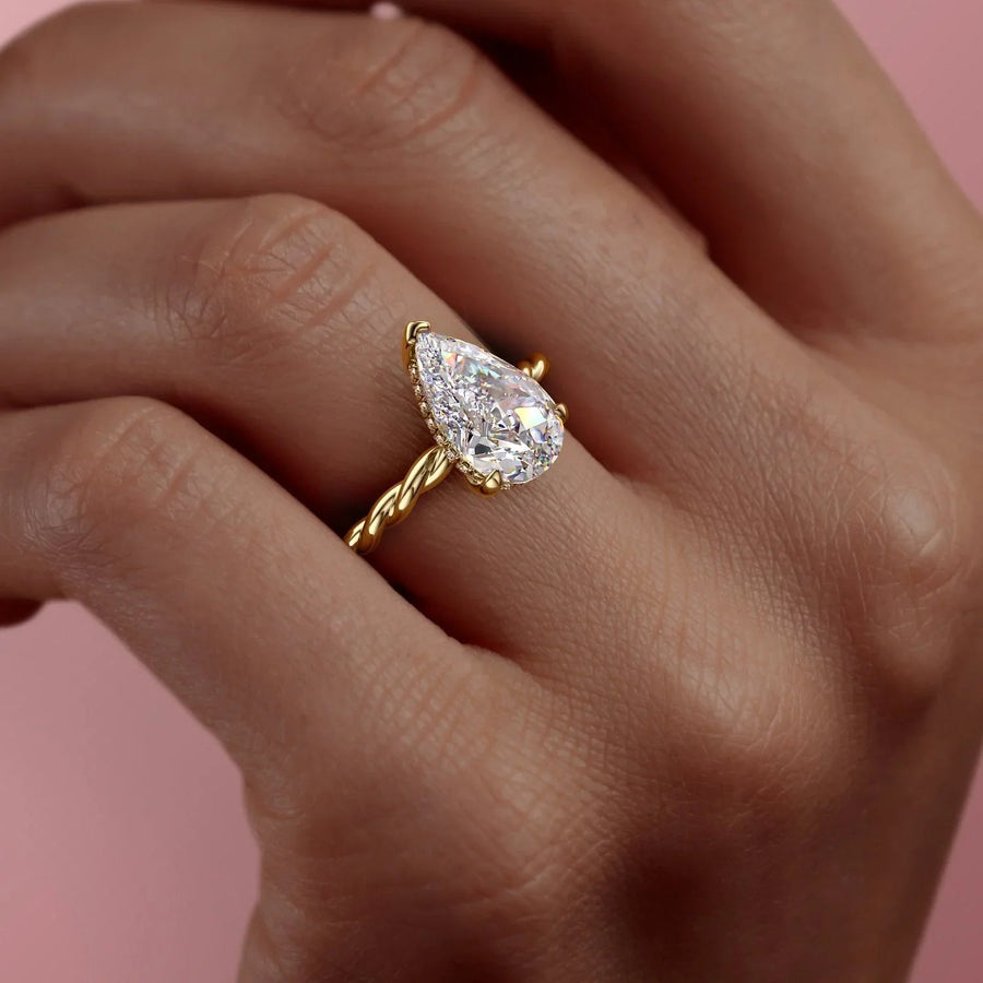  The Alice Pear Moissanite Ring 18k Yellow Gold 005 Final